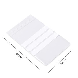 Pakico 50 Plastic Bags 16 x 22 cm Clear Resealable with Labels Zip Bags Thick Sealing Bags Food Bags Spices Nuts Coffee Hebrata Ziplock Bags