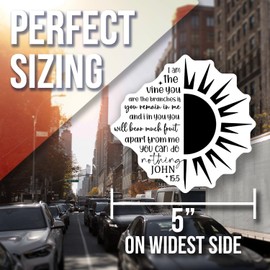 Inspirational Bible Verse Magnet - Christian Decoration - Scripture Fridge Magnet Car Magnet - John 15 5 - Religious Kitchen Decor - Faith Gift - AAMT1722