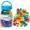 60 PCS 3D Shapes - Children's Geometric Solids, Light Table