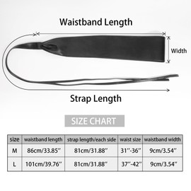 MILAKOO Black Tie Wrap Bowknot Waistband Knotted Belt for Dress Goth Sash Belt for Women Evening Dresses