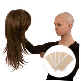 Healvian 10 Sheets Wig Glue Paster Double-Sided Tape Hair Replacement Tape Invisible Tape Double Sided Wig Tape Hair Tape Tabs Tape for Wig Gluesticks Hair Extension Sticker Paper Brown