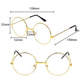 JNAWA 3Pcs Christmas Santa Glasses Round Father Christmas Vintage Spectacles for Adults Christmas Fancy Dress