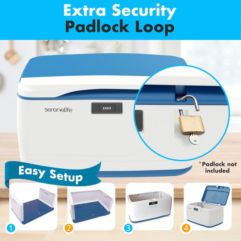 SereneLife Locking Storage Container Bin - 5 Gallon Large Capacity