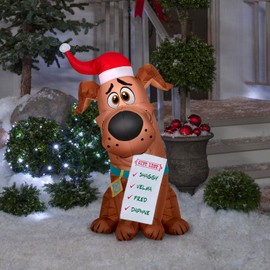 Gemmy Christmas Inflatable SCOOB! with Gift List, 3.5 ft Tall, Multi