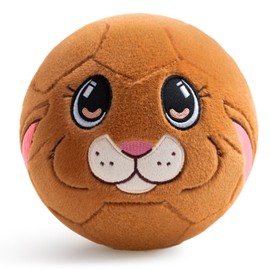 VangeBow Silent Indoor Soccer Balls for Toddlers 1-3, Inflatable Soft Plush Baby Toddler Soccer Ball Toys Gifts for Kid 3-5 Year Old Boy Girl First Birthday Gift (Eared Bunny, Pump Include)