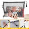 GINOYA Pack of 6 Mesh Cosmetic Bags, Nylon Toiletry Bag
