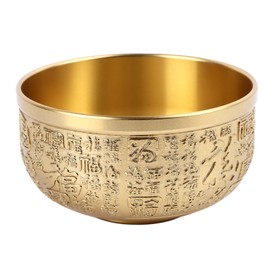Feng Shui Brass Treasure Bowl Ornaments Wealth Good Lucky Chinese Fortune Money Bowl 10cm