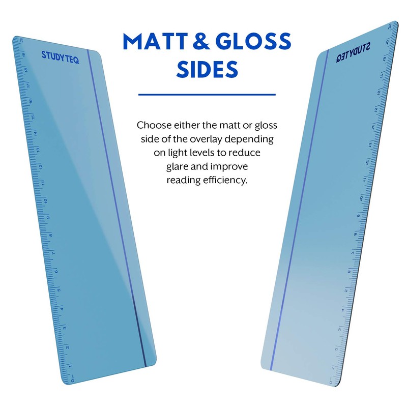 Studyteq 15 x Professional Dyslexia Coloured Reading Overlays And Rulers