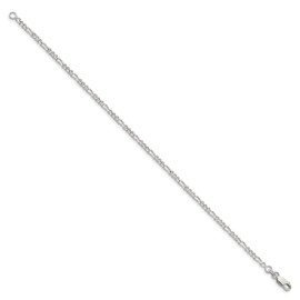 IceCarats 925 Sterling Silver 2.5mm Figaro Link Chain Anklet Summer Beach Foot Ankle Bracelet 10 inch