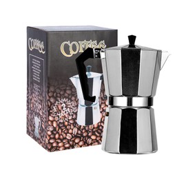 Cafetera italiana, sin olor peculiar, moderna cafetera moka de aleación de aluminio con filtro de metal para el hogar (2 tazas de 100 ml)             