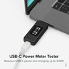 Plugable USB C Power Meter Tester for Monitoring USB-C Connections