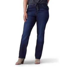 Lee Women's Plus Size Relaxed Fit Straight Leg Jean, Niagara, 22 Long