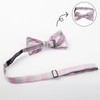 Alizeal Boys Stripe Fun Novelty Pre-tied Kids Bow Tie, Pink+Gray