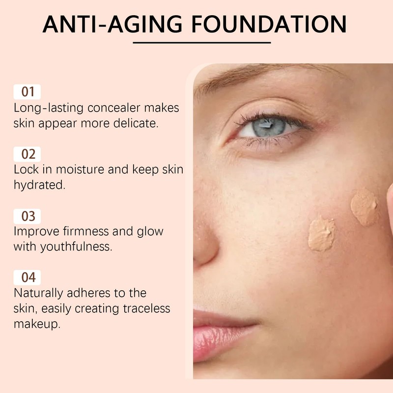 Liquid Concealer, 50 ml Concealer Foundation Smooth Waterproof Natural Concealer