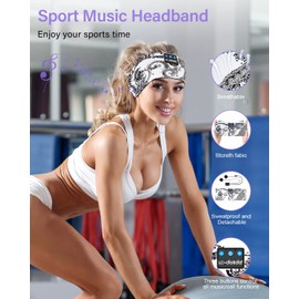 LC-dolida Diadema Bluetooth, banda acogedora, auriculares inalámbricos para dormir con altavoces estéreo HD delgados, diadema de música, perfecta para personas que duermen de lado, deportes, yoga, viajes, entrenamiento, el mejor regalo para hombres y muj