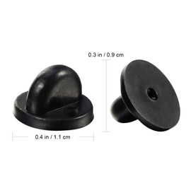 EXCEART 100 Unids Mariposa Pin de Embrague Respaldos de Goma Pin Cap Keepers Backings Reemplazo para Broche Broche Insignias Tie Tack Pin de Solapa 11X7mm