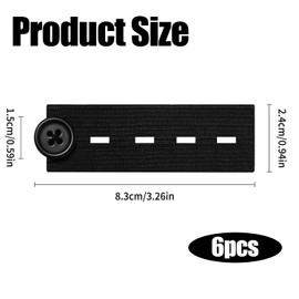 Trouser Waist Extender Set - Adjustable Button Extender for Pants & Jeans - Elastic Waistband Expander for Men & Women - Ideal for Pregnancy, Weight Fluctuations & Post-Surgery - Durable & Discreet