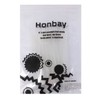 Honbay 100pcs White Plastic Repeated Beads Cable Tie Twist Tie