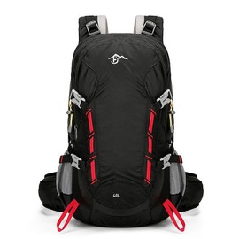 Long Keeper 40L Hiking Backpack Camping Daypack with Waterproof Rain Cover Lightweight Outdoor Sport Travel Backpack Rucksack (Black)