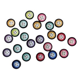 BaoQiu 150Pcs Size 1/2inch 13mm Sewing Buttons Assorted Colors Four Holes Resin Round Buttons Plastic Buttons for Clothes Children's Manual DIY Arts&Crafts Painting Handmade Ornament
