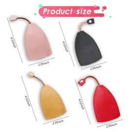 4 Pack Car Key Protection Case, PU Leather Pull-out Remote Control Storage Bag, Universal for Most Car Models (Multicolored)