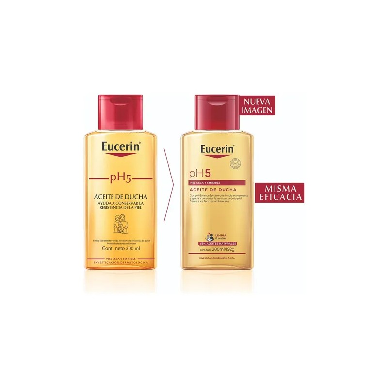 Aceite De Ducha Eucerin Ph5 Piel Seca Y Sensible 200ml