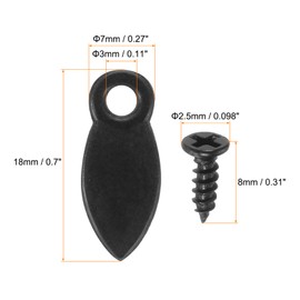 HARFINGTON 50Pcs Picture Frame Backing Hardware Clips with 50Pcs Screws Photo Frame Turn Button Fasteners Set Backing for Craft Hanging Pictures Drawing, Black