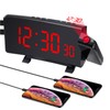 Projection Alarm Clock with 2 USB Ports LED Curved Display