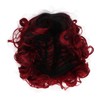 Curly Short Wig Wine Red Women Wig Gradient Color Adjustable