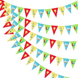 Wonmelody Science Party Decorations Science Birthday Banner Colorful Science Bunting Banner Multicolor Chemistry Lab Flag Sciencist Theme Garland for Birthday School Home Lab Week Party