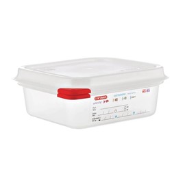 Araven 03350 PP Food Container GN with Lid, 1.1 L, 65 mm (Pack of 4)