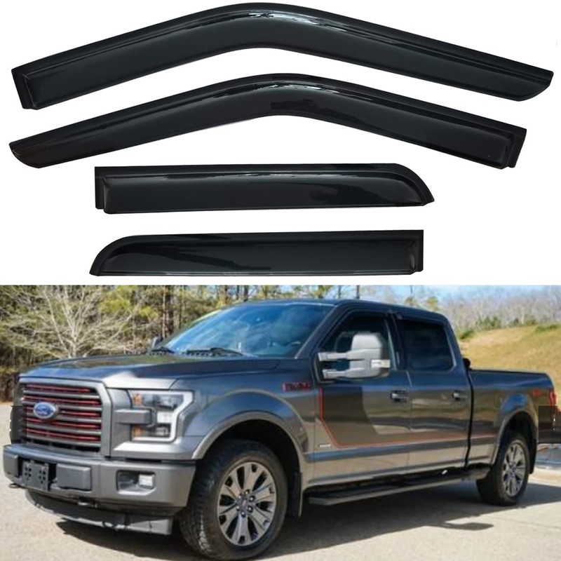 Side Car Window Visor Rain Guard Vent Deflectors Compatible with