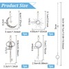 BENECREAT 4Pcs Alloy Ceiling Fan Pull Chain Extenders, Key Star