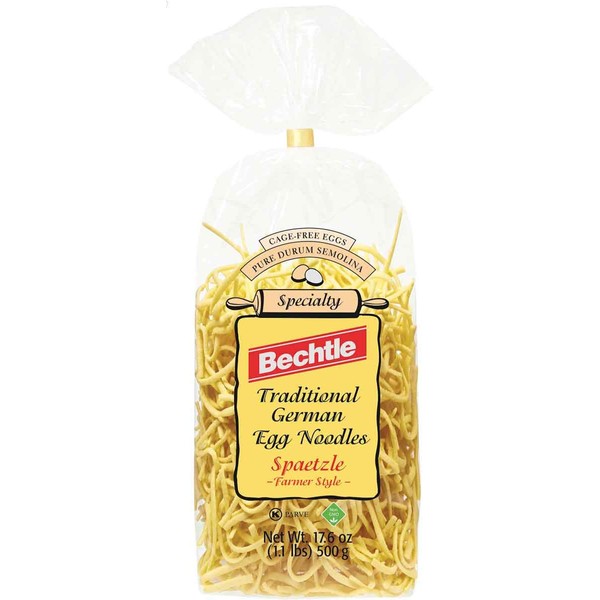 Bechtle Spaetzle (Traditional German Egg Noodles) Farmers Style, 17.6-Ounce Bags (Pack of 12)