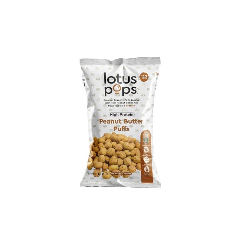 Lotus Pops - High Protein Peanut Butter Puffs - High