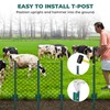 3 Feet Metal Fence Posts, 8 Pack U-Shaped Steel Stakes,