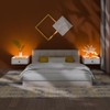 HOMEMORE Floating Nightstand with Charging Station Bedside Table LED Smart