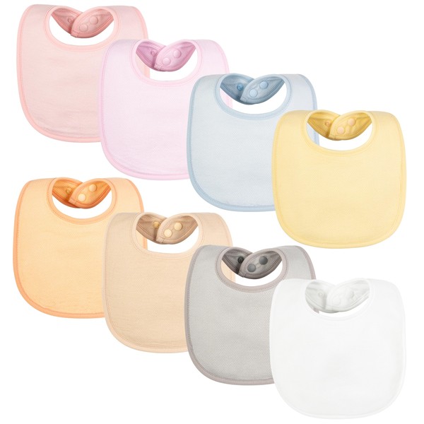 Tiny Twinkle Baby Feeding Bibs 8 Pack - Waterproof and