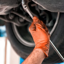 VASTWALL Nitrile Gloves, Thick Disposable Gloves, 100 Pieces, 0.01 inch (8 mil, 0.25 mm), Nitrile Rubber Gloves, Disposable Work Gloves, High Elastic Rubber Gloves, Mechanics Gloves, Mechanics Gloves