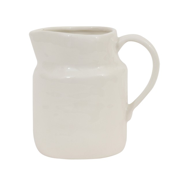 Creative Co-Op Crema de cerámica blanca de reproducción clásico