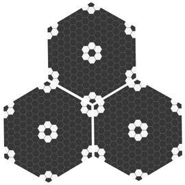 MORCART 20 Sheet Peel and Stick Hexagon Vinyl Floor Tiles - DIY Removable Flooring for Wall Backsplash, Bathroom, Kitchen, Bedrooms, Pet House, Store | Covers 12.6 Sq Ft, Mosaic-Black