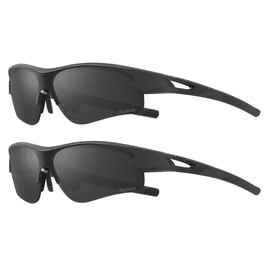 SPEEDHYUN Men's Polarized Sports Sunglasses, UV Protection, Bicycle, Fishing, Driving, Running, 2-Pack, Sports Sunglasses, Men's Polarized Sunglasses, 2-Piece Set, Unisex, Ultra Light, TR90, UV400, UV