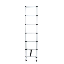 HOSTIC Telescopic Ladder 6.6ft with Non-Slip Feet, 330lbs Load Capacity, Aluminum Telescoping Ladder with Separate Dual Locking Buttons for Indoor and Outdoor Use