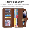 Travelambo Women's Wallet RFID Blocking Trifold Clutch Large Capacity Credit