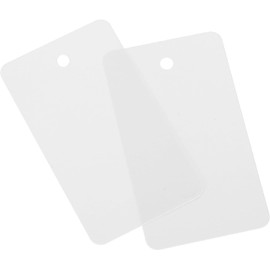 TOP-VIGOR 100Pcs Plastic Shipping Tags, 4x7cm Waterproof Hang Tags, Blank Labeling with Eyelet for Product Identification Labels Valve Marking Outdoor Tagging, White