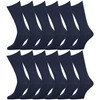 Easton Marlowe Blue Dress Socks (12-Pack) Navy Cotton Socks for