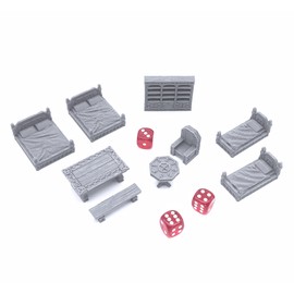 Sturdy Furniture - DND Terrain Compatible with Dungeons and Dragons, 28mm Miniature Wargaming, Tabletop RPGs, Wargame Scenery