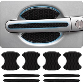 8 piezas de protectores para manijas de puerta de coche, adhesivos reflectantes antiarañazos con diseño de prisma para manijas de puerta, accesorios universales para exterior de auto para la mayoría