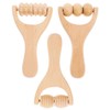 BPTRKOM Pack of 3 Wooden Massage Roller Fascia Roller with