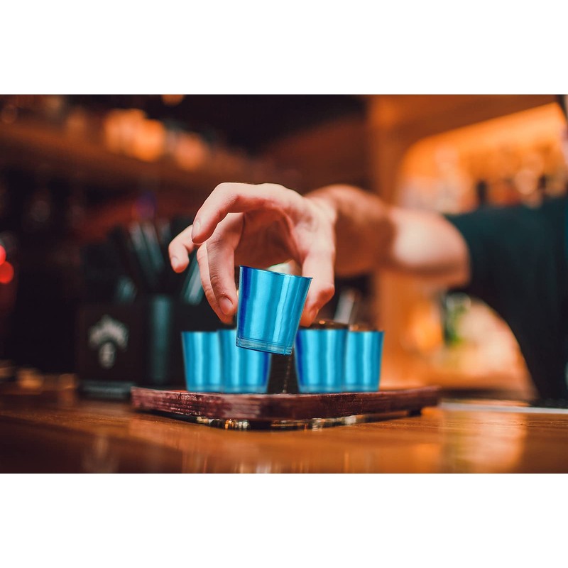 DecorRack 2 Oz Neon Shot Glasses, Plastic Shot Cup, Disposable